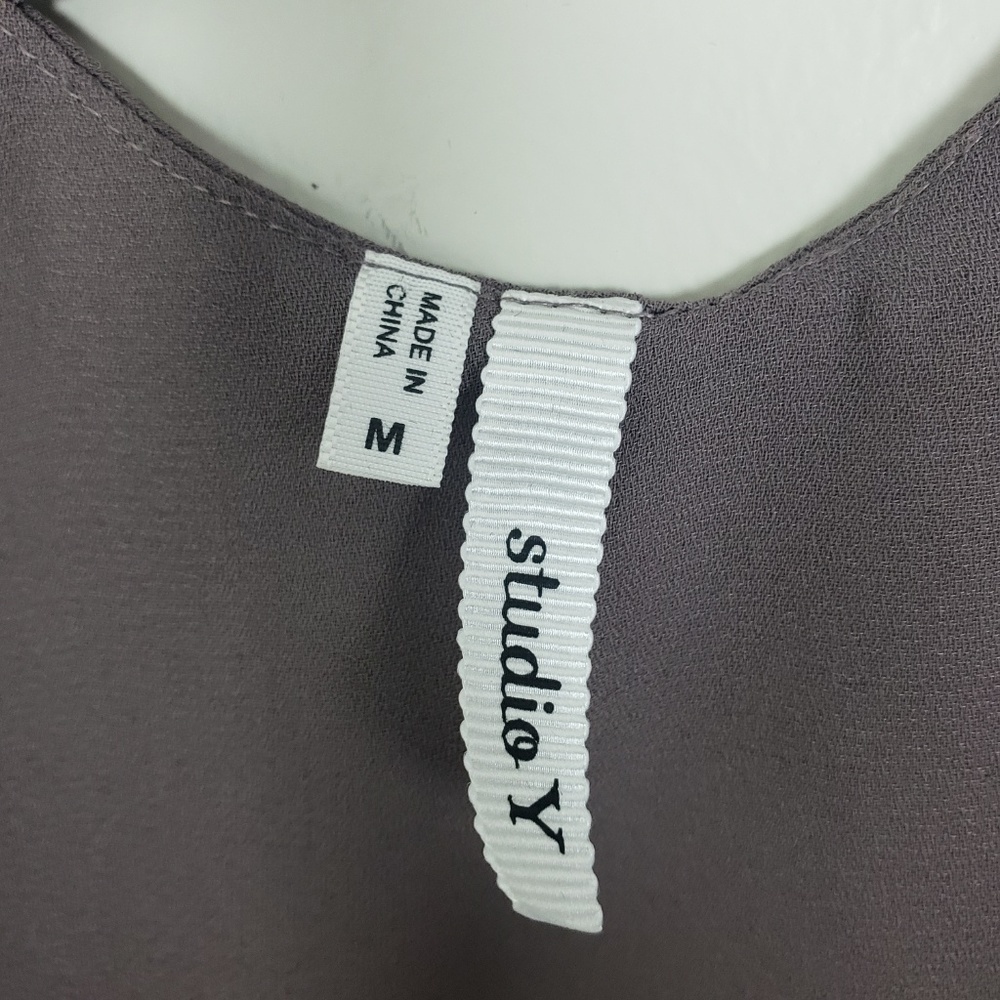 Studio Y taupe cami with rhinestones B3 - Picture 4 of 6